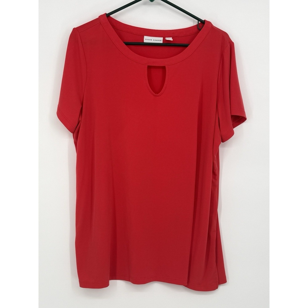 Susan Graver Short Sleeve Top XLP